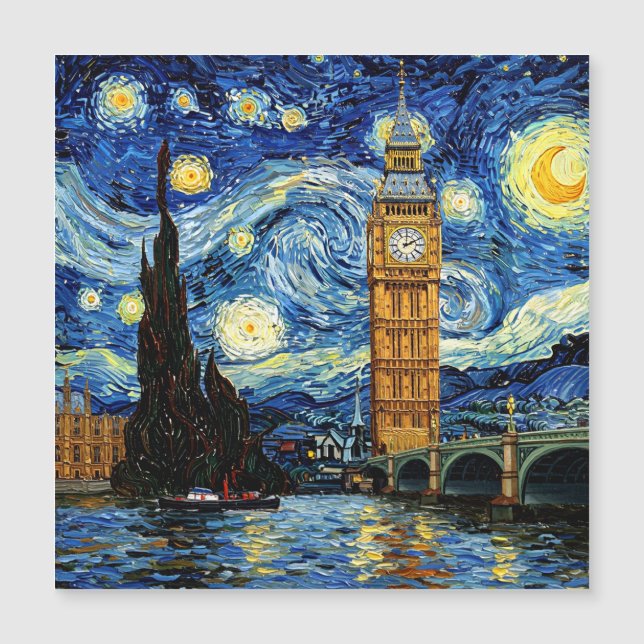 Noite Estrelada Big Ben Londres Inglaterra (Frente)