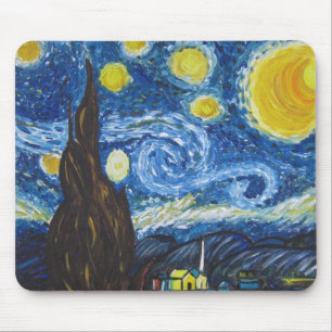 Noite estrelado Mousepad
