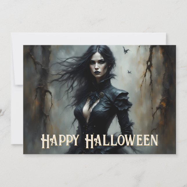 Noite Gótica de Halloween de Mistério (Frente)