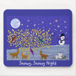 Noite nevado, nevado Mousepad