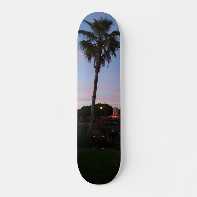 Noite No Palm Tree Skateboard (Frente)