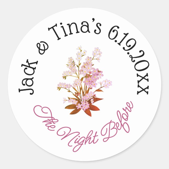 Noite personalizada antes dos autocolantes (Frente)