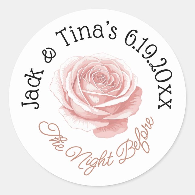 Noite personalizada antes dos autocolantes (Frente)