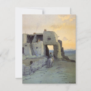 Noite, Pueblo de Walpi por Marion Kavagh Wachtel