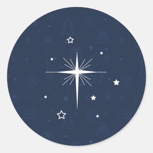 NOITE SANTA / Adesivos de Natal (Frente)