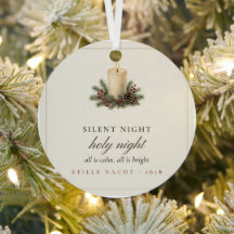 Noite Silenciosa Noite Santa Enfeite de Natal