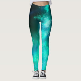 Noite Sky Emerald Green Leggings