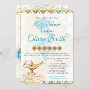 Noites árabes - Convite ao Chá de fraldas marroqui