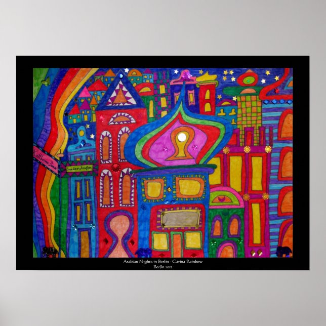 Noites árabes na Poster de Berlim (Frente)