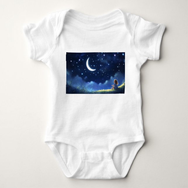 Noites de sonho: camiseta infantil com boa Impress (Frente)