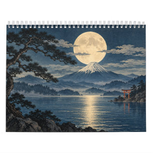 Noites Japonesas ao Luar 2027 Calendário Ukiyo-e