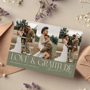 Noiva & Agradecimento Sage Verde Casamento Multi F