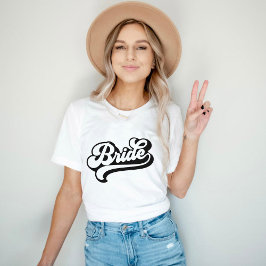 Noiva Babe Nome Personalizado T-Shirt Bachelorette