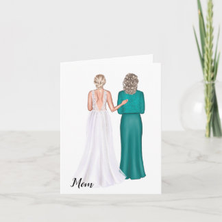 Noiva com Cartão de Saudação Mãe