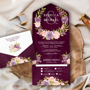 Noiva de Floral Rosa Bege Roxo Ameixa Guirlanda Ca