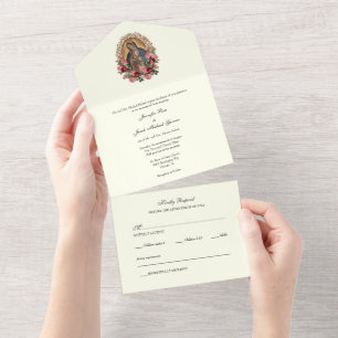 Noiva de Guadalupe Rosas Casamento Floral Católico