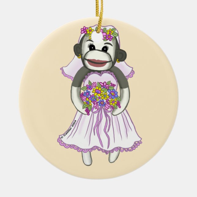 Noiva de Macaco de Meia enfeite (Frente)
