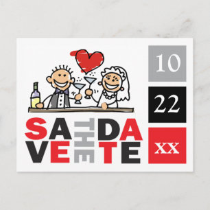 Noiva E Almoço Salvem Os Cartões De Data