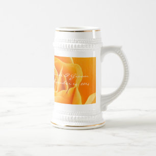 Noiva e Caneca de cerveja de Casamento Rosas de L