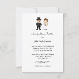 Noiva e noiva - Convite de casamento 3x5