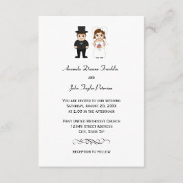 Noiva e noiva - Convite de casamento 3x5