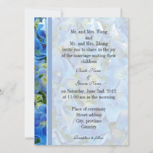 Noiva e pais do Groom, convite para casamento