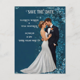 Noiva Elegante e Groom Suspira Convites De Casamen