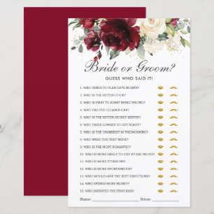 Noiva Floral Burgundy ou Adivinha Que Disse