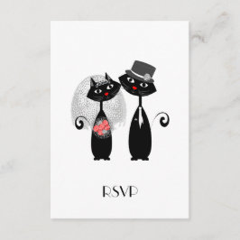 Noiva Fofoqueira | Noivo Gatos Personalizados RSVP