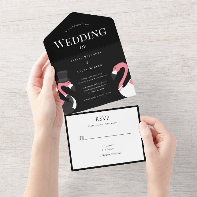 Noiva Groom Flamingo Wedding (Aba destacável)