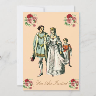 Noiva Medieval E Convites de casamento De Alcance