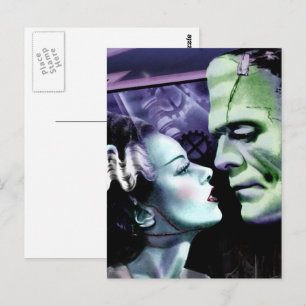 Noiva & Monstros Frankie Apaixonados Cartão Postal