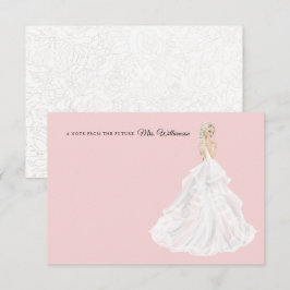 Noiva no Cartões de agradecimentos de Chá de panel