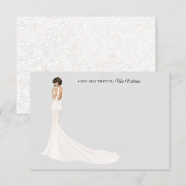 Noiva no Cartões de agradecimentos de Chá de panel