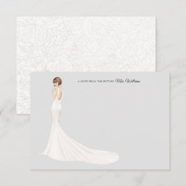 Noiva no Cartões de agradecimentos de Chá de panel