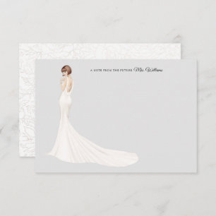 Noiva no Cartões de agradecimentos de Chá de panel