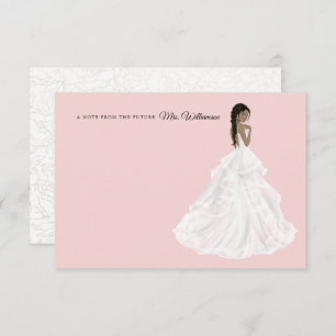 Noiva no Cartões de agradecimentos de Chá de panel