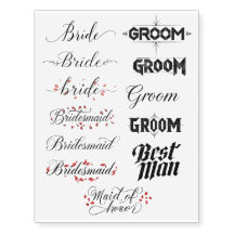 Noiva & Noivo Elegantes Conjunto de Casamento