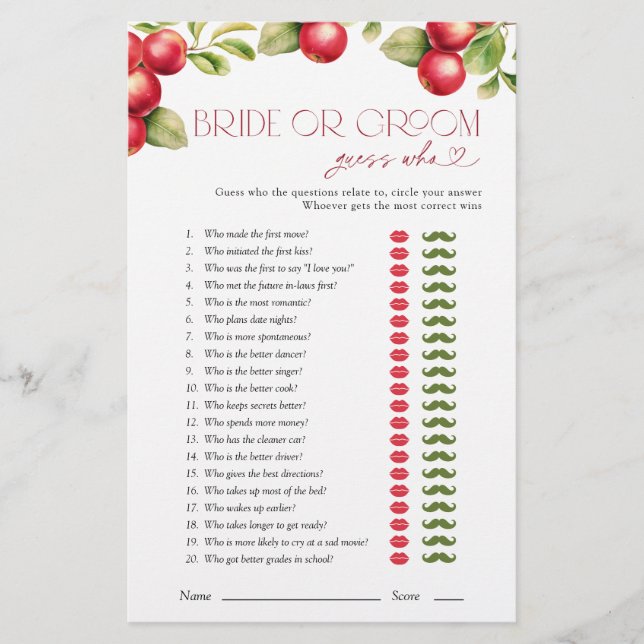 Noiva Ou Adivinha Quem Apple Chá de panela (Frente)