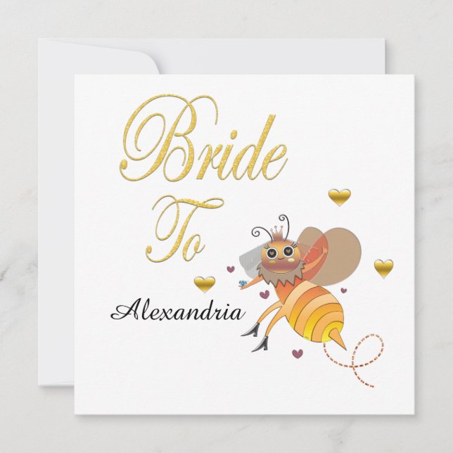 Noiva Para Ser Bridal Personalize Placa Plana (Frente)