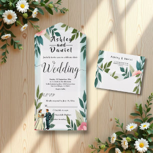 Noiva Romântica E Casamento Floral De Groom Waterc