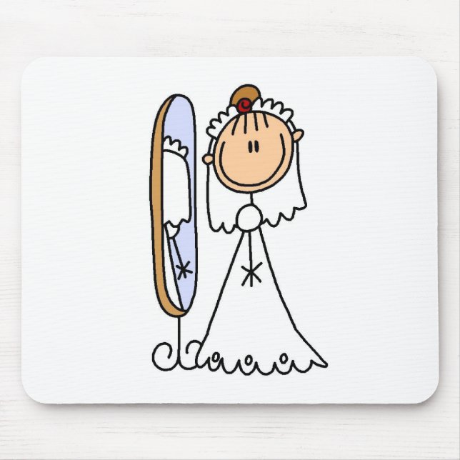Noiva se preparando para o mousepad de casamento (Frente)
