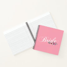 Noiva Simples Floral Caligrafia | Caderno