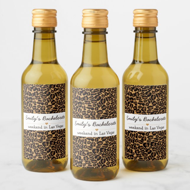 Noiva Solteira Boujee Tendência Estampa de Leopard (Garrafas)