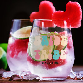 Noiva Tribe Funky Retro Typografia Nome Personaliz