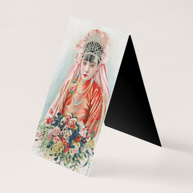 Noiva Vermelha em Casamento Chinês em Xangai (Verso)