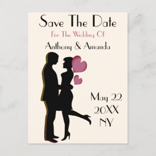 Noivado de corte e salvamento do cartão postal de