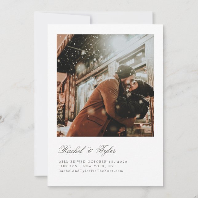 Noivado de Legenda Formal Guardar o Convite de Dat (Frente)