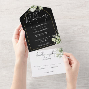 Noivado Floral Verde e Dourado Arco Casamento