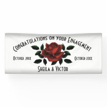 Noivado Rosa vermelha parabéns